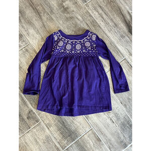 Kids Korner Purple Dress Long‎ Sleeve Casual Top Girls Size M (5/6)